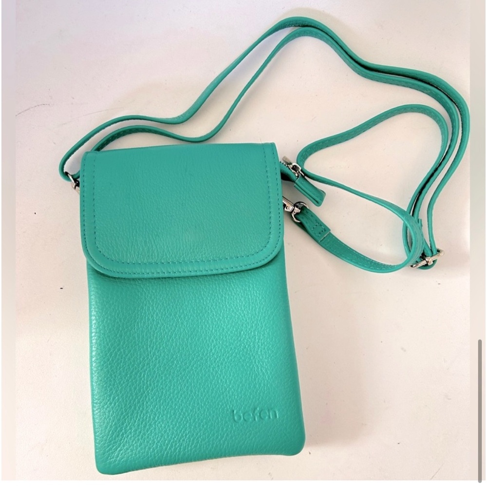 BEFEN Leather Small Cell Phone Crossbody Wallet Purse and Bags Teal
